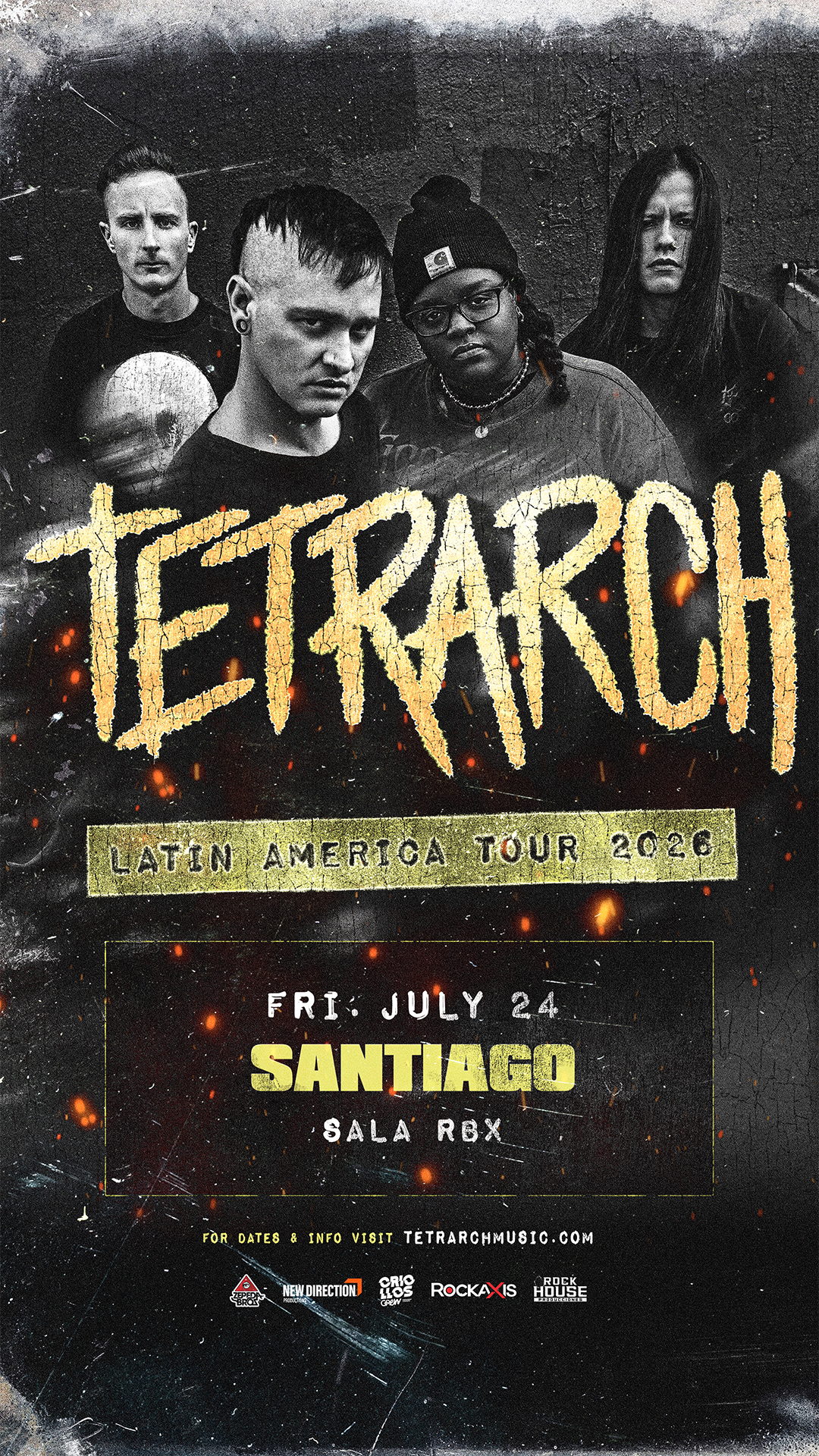 Mi lado feo: Tetrarch agenda su debut en Chile